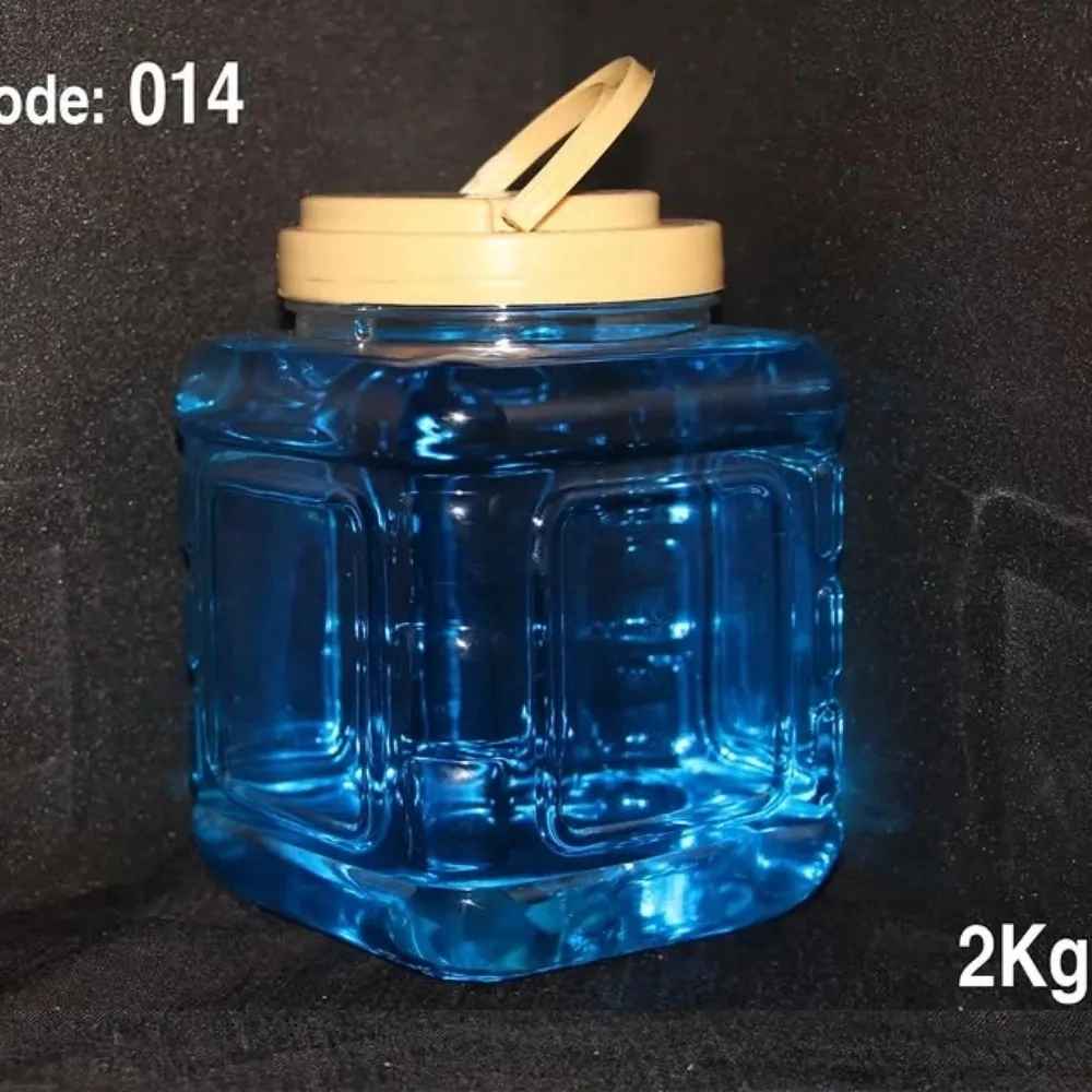 جار پلاستیکی ۲ کیلویی دسته‌دار درب پیچی 014